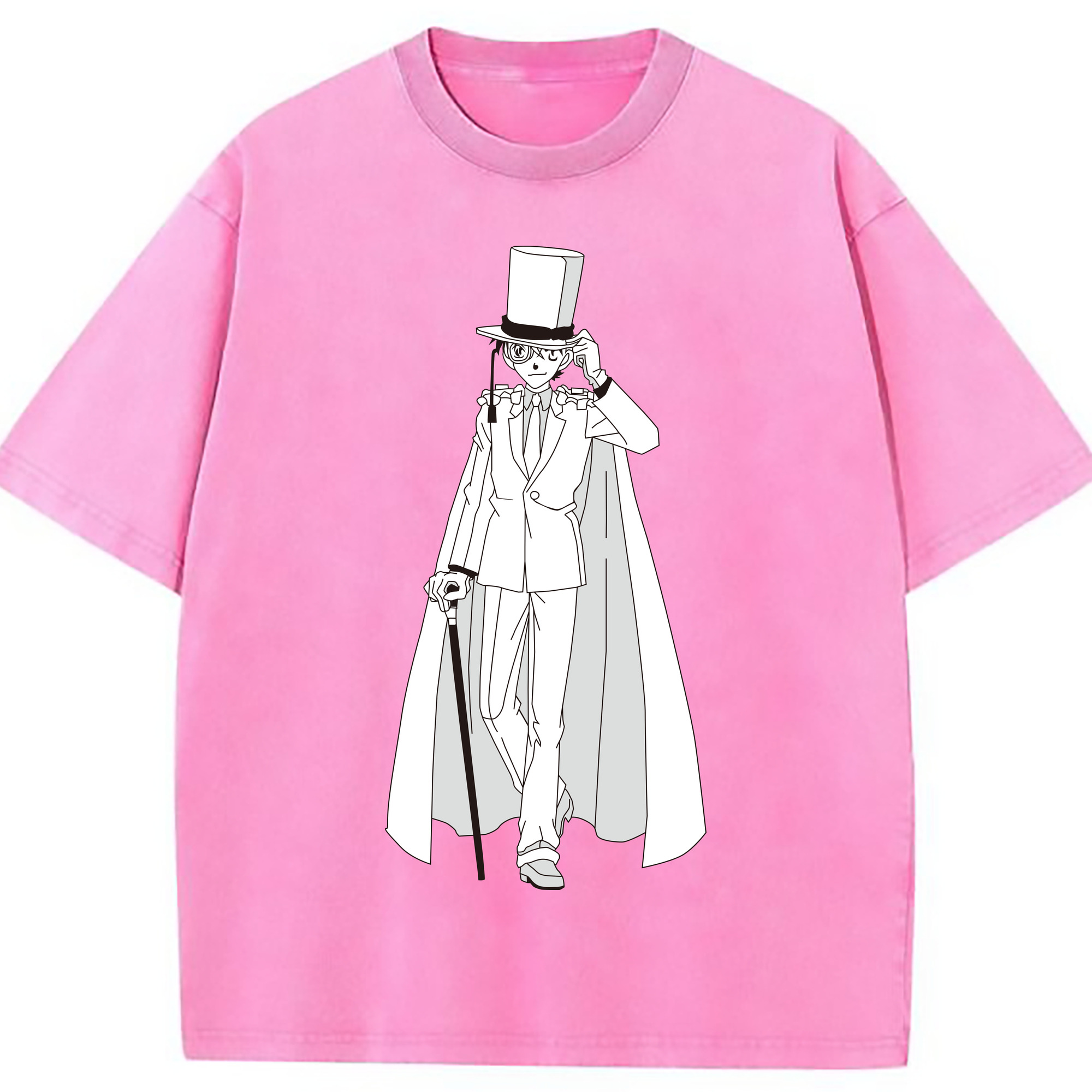 （画像用） 名探偵コナン くろば かいと Detective Conan Kuroba Kaito 綿100% ヴィンテージ風 半袖Tシャツ（フロントプリント）